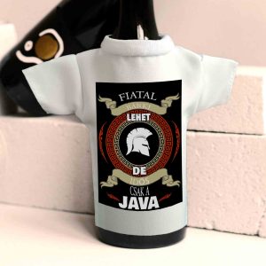 Fiatal bárki lehet (sisak) borosüveg póló fehér