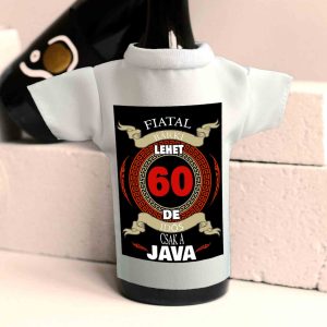 Fiatal bárki lehet (életkorral) borosüveg póló fehér