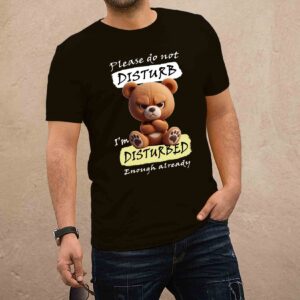 Disturbed bear fekete férfi póló