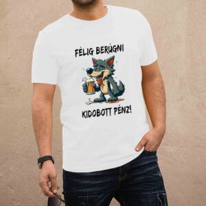 Félig berúgni fehér férfi póló