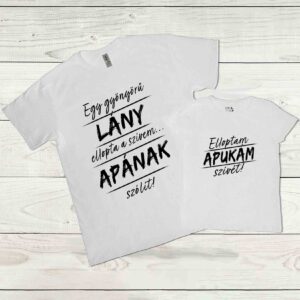 Ellopott szív páros póló fehér